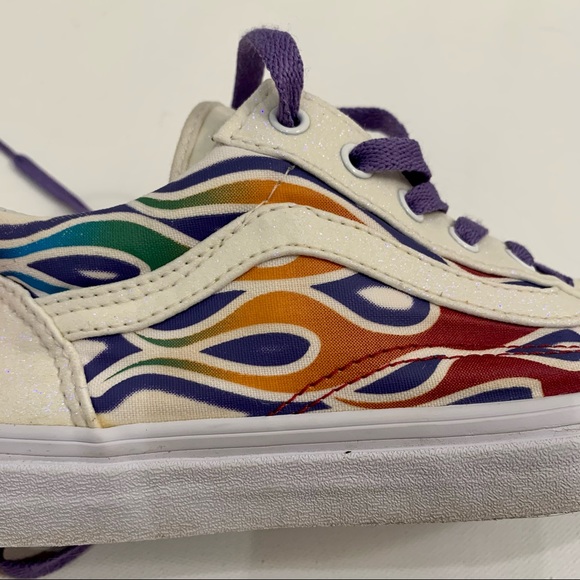 rainbow flame vans